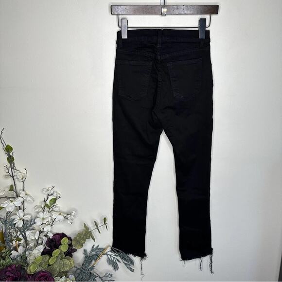 REFORMATION Riley Jeans Black Raw Hem High Rise Skinny {ZZ49} - Picture 3 of 5